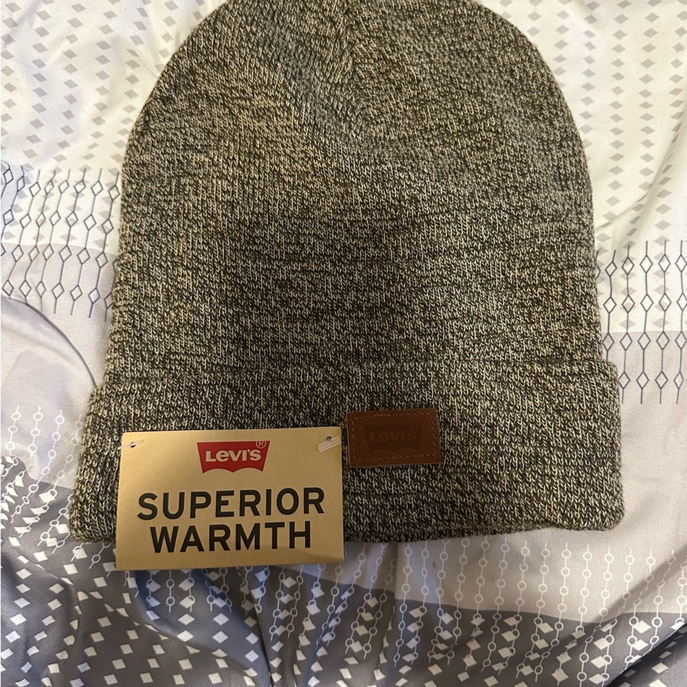 Levi's Marl Brown Knit Beanie